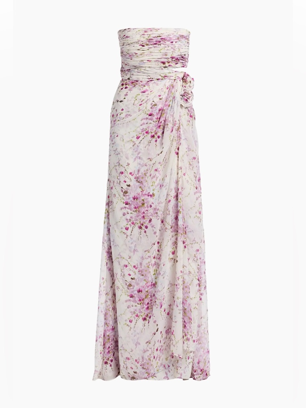 NWT Cinq a Sept Midsummer Bloom Magy Gown Ivory Floral Strapless Maxi Dress 10 - Picture 7 of 7